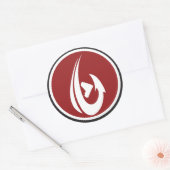 Rotes ShamHook Runder Aufkleber (Umschlag)