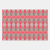 Rotes Shelley Liners Decorative Blatt Wrapping Pap (Vorderseite 2)