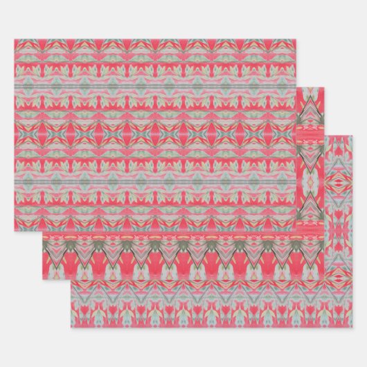 Rotes Shelley Liners Decorative Blatt Wrapping Pap (Set)