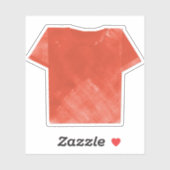 rotes Shirt Aufkleber (Blatt)