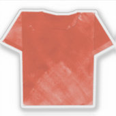 rotes Shirt Aufkleber (Vorderseite)
