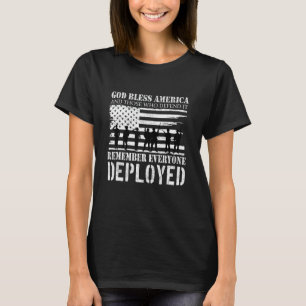 Rotes Shirt Freitag Gott segne Amerika Erinnern Si