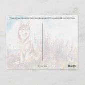 Rotes sibirisches Husky Postkreuz - Postkarte (Rückseite)