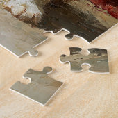 Rotes Sibirisches Husky-Welpen-Weihnachtsbild Puzzle (Seite)
