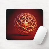 Rotes Sierpinski-Dreieck-Fraktal Mousepad (Mit Mouse)