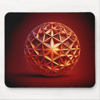 Rotes Sierpinski-Dreieck-Fraktal Mousepad
