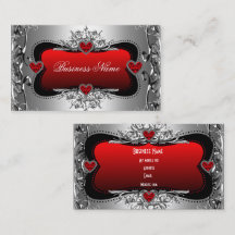 Rotes Silber Diamant Bild Herzen Elegant