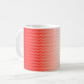 Rotes Silbergraue Streifen Kaffeetasse (Vorderseite Links)