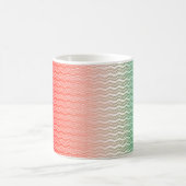 Rotes Silbergraue Streifen Kaffeetasse (Mittel)
