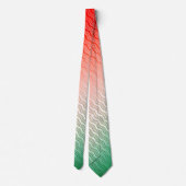 Rotes Silbergraue Streifen Krawatte (Rückseite)