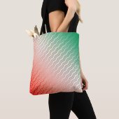 Rotes Silbergraue Streifen Tasche (Von Nahem)