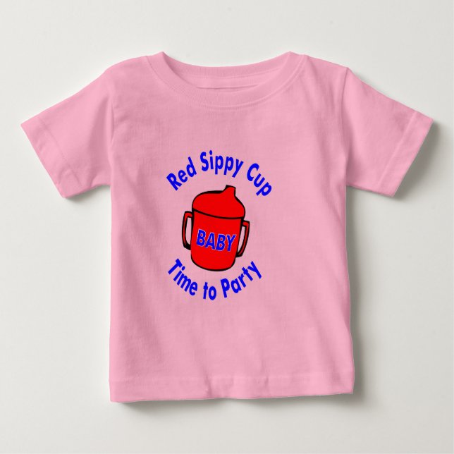 Rotes Sippy Schalen-Shirt Baby T-shirt (Vorderseite)