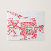 Rotes Skelett Puzzle (Horizontal)