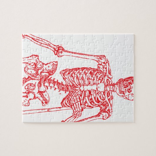 Rotes Skelett Puzzle (Horizontal)