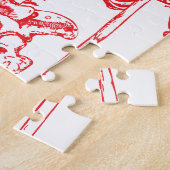 Rotes Skelett Puzzle (Seite)