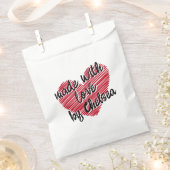 Rotes Sketchy Herz aus Liebe Geschenktütchen (Ausgeschnitten)