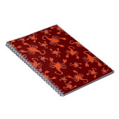 Rotes Skorpionmuster Notizblock (Rechte Seite)