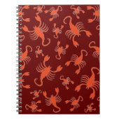 Rotes Skorpionmuster Notizblock (Vorderseite)