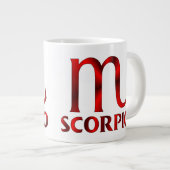 Rotes Skorpions-Horoskop-Symbol Jumbo-Tasse (Vorderseite Rechts)