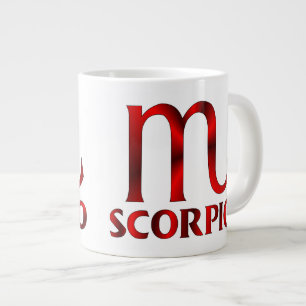 Rotes Skorpions-Horoskop-Symbol Jumbo-Tasse