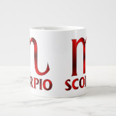 Rotes Skorpions-Horoskop-Symbol Jumbo-Tasse (Vorderseite)