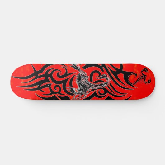 Rotes Skorpions-Skateboard Skateboard (Horizontal)