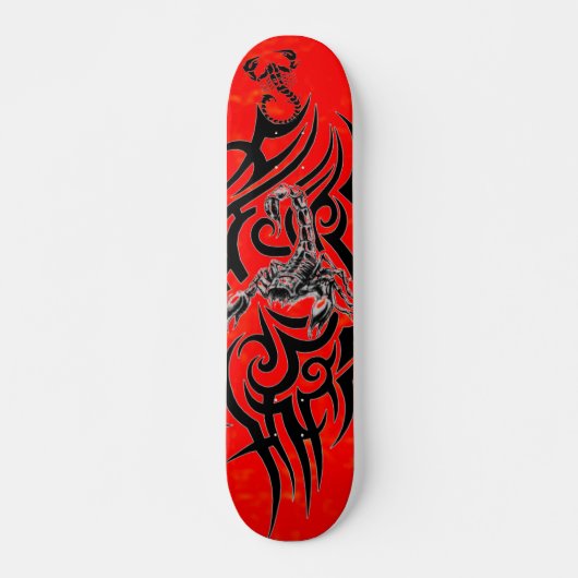 Rotes Skorpions-Skateboard Skateboard (Vorne)