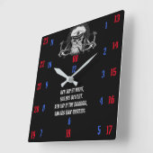 ROTES SKY AM NACHT, SAILOREN LIGHT. RED SKY QUADRATISCHE WANDUHR (Winkel)