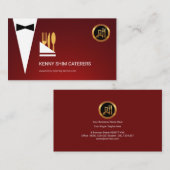 Rotes Smokings-stilvolles Visitenkarte (Vorne/Hinten)