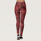 Rotes Snakeskin Muster Leggings (Rückseite)