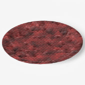 Rotes Snakeskin Muster Pappteller (Schrägansicht)