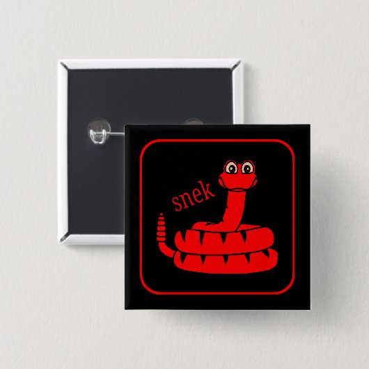 Rotes Snek Button (Vorne & Hinten)
