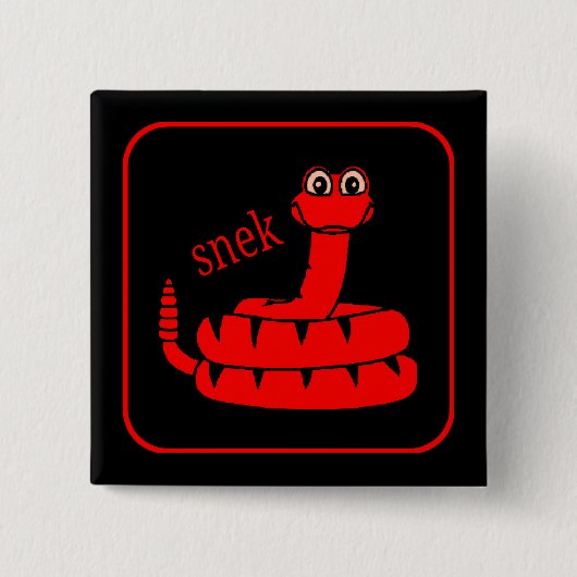 Rotes Snek Button (Vorderseite)