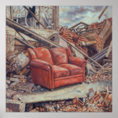Rotes Sofa in Trümmern - Unerwartete Schönheit Kun Poster (Vorne)