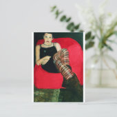 Rotes Sofa Postkarte (Stehend Vorderseite)