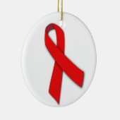 Rotes solidaritäts-Band der Leute, die mit AIDS Keramikornament (Rechts)