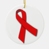 Rotes solidaritäts-Band der Leute, die mit AIDS Keramikornament (Vorne)