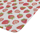Rotes Sommer-Erdbeermuster Schneidebrett (Ecke)