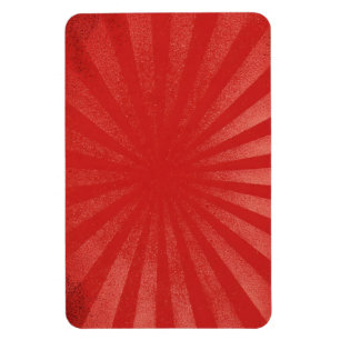 Rotes Sonnenstrahl-Hintergrund – Vintage-Retro-Tex Magnet