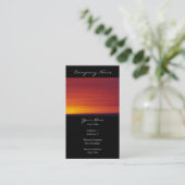 Rotes Sonnenuntergang-Foto Visitenkarte (Stehend Vorderseite)