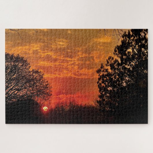 Rotes Sonnenuntergangsrätsel 24 Puzzle (Horizontal)
