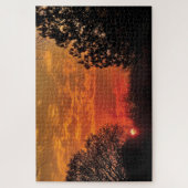 Rotes Sonnenuntergangsrätsel 24 Puzzle (Vertikal)