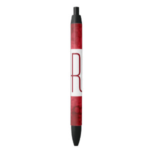 Rotes Speckled Monogramm Kugelschreiber