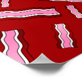 Rotes Speckmuster mit personalisiertem Namen Poster (Ecke)