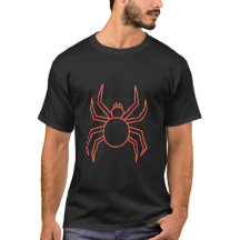 Rotes Spider-Grafik-T-Shirt für Yoga-Liebhaber | G