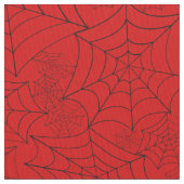 rotes Spinnennetz Halloween Gothic Stoff (Nahaufnahme)