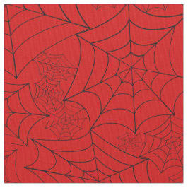 rotes Spinnennetz Halloween Gothic Stoff