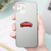 Rotes Sportauto Aufkleber (Telefon)