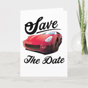 Rotes Sportauto 'Termin vormerken'