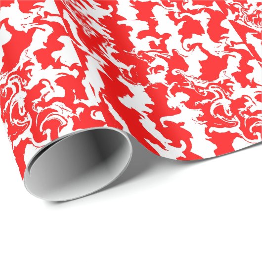 Rotes Spray Geschenkpapier (Rolleneckpunkt)